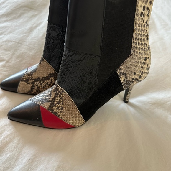 Kalda Snakeskin Ankle Boots - Picture 2 of 4